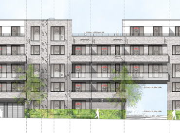 Statik für Neubau von vier Mehrfamiliengebäuden auf einer Tiefgarage, Hamburg